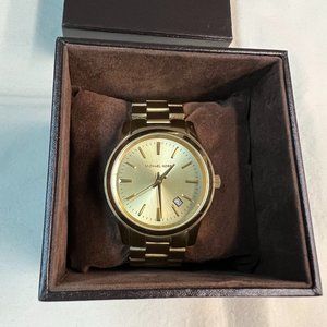 Michael Kors Slim Runway Watch with Date Gold Tone MK 5160